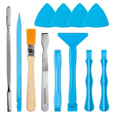 HowFixit 12in1 Electronics Opening Tool Kit Professional AntiStatic Spudger Set with Plastic Metal Pry Tools for Laptop MacBook PC PS4 PS5 Xbox Switch Controller Repair
