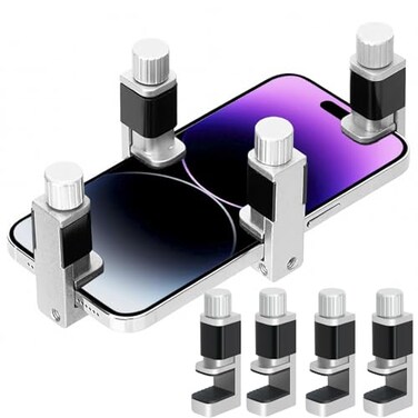 Kaisi Phone Screen Repair Tools Adjustable Fastening Clamps Clip Tools Compatible for Fixing Screen Uplift Cell Phone iPhone Samsung iPad iPod MacBook Laptops Tablets LCD Screen 4 Pack