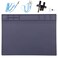 HPFIX AntiStatic Mat ESD Safe for Electronic Includes ESD Wristband and Grounding Wire Silicone Soldering Repair Mat 932F Heat Resistant for iPhone iPad iMac Laptop Computer 159 x 12 Grey