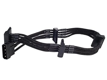 Silverstone Tek Sleeved Extension Power Supply Cable with 1 x 4Pin to 4 x SATA Connectors PP07BTSB