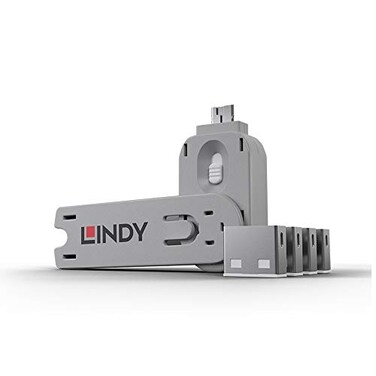 Lindy USB Port Blocker Pack of 4 White 40454