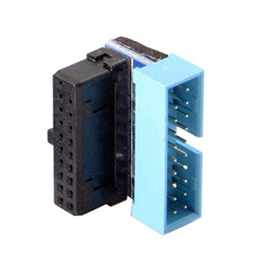 Cablecc USB 30 20pin Male to Female Extension Adapter Up Down Angled 90 Degree for Motherboard Mainboard UP Angled