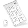 Foloda Wireless Number Pad 10 Keys USB Keypad for Laptop 22 Keys Extensions Numeric Numpad Computer Laptop Accessories for PC Desktop Surface Pro Notebook