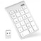 Foloda Wireless Number Pad 10 Keys USB Keypad for Laptop 22 Keys Extensions Numeric Numpad Computer Laptop Accessories for PC Desktop Surface Pro Notebook