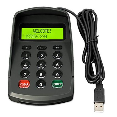 XCRFID USB 15 Keys Keypad Numeric Keyboard NumpadDigital KeyboardPin Pad with LCD Plug and Play Support EPOS System