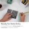 Macally Bluetooth Number Pad for Laptop Slim Aluminum Design Rechargeable Wireless Numeric Keypad 35 Key Numpad Keyboard for Data Entry for Mac MacBook ProAir iPad iPhone iOS PC Android