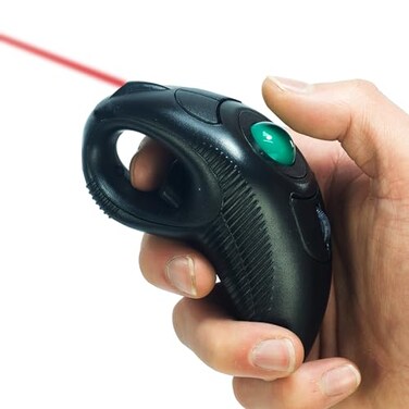 YUMQUA Wireless Trackball Mouse Finger Handheld Trackball Mouse with Laser Pointer 24GHz USB Wireless Track Ball Computer Roller Fingertip Mice Hand Held Air Ball Mice for Laptop PC Mac
