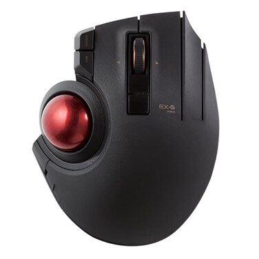 ELECOM Trackball Mouse Wireless Ergonomic Mouse 3 Device Connection Wired USB Bluetooth Track Ball Mouse Thumb Control Compatible for PC Laptop Mac Windows macOS EXG Pro MXPT1MRXBK