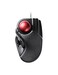 ELECOM HUGE Trackball Mouse Wired FingerOperated 8Button Function Palm Rest Attached 52mm Smooth Red Ball Windows11 macOS MHT1URBK