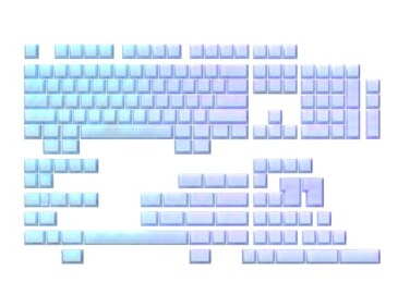 Ranked POM Jelly Premium Translucent Keycap Set 145 mm Thick POM Cherry Profile for Custom Mechanical Keyboard White 169 Keys