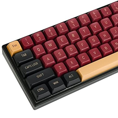 Fogruaden PBT Red Samurai Keycaps 160 Keycap Set Double Shot Keycaps CSA Profile Custom Keycap for Mechanical Keyboard