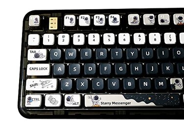 daixiahu PBT Pudding Keycaps Astronaut Theme 117Keys Sublimation Keycap Set ASA Profile Custom for Cherry Gateron MX Switch Mechanical Keyboard