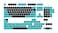 Drop MiTo GMK Pulse Custom Mechanical Keyboard Keycap Set 163keys Doubleshot Cherry Profile for 40 60 65 TKL 1800 Layouts etc Base KitTurquoise