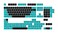 Drop MiTo GMK Pulse Custom Mechanical Keyboard Keycap Set 163keys Doubleshot Cherry Profile for 40 60 65 TKL 1800 Layouts etc Base KitTurquoise