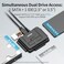 Unitek USB C to IDE and SATA Converter External Hard Drive Adapter Kit for Universal 2535 HDDSSD Hard Drive Disk One Touch Backup Function Included 12V2A Power Adapter