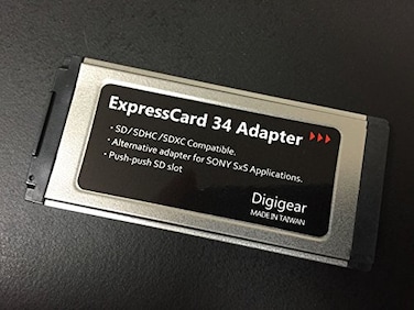 Digigear SDSDHCSDXC TO EXPRESSCARD ADAPTERREADER FOR SONY SXS PRO CARD APPLICATIONREPLACEMENT UPTO 2TB support from 8MB to 32 64 GB