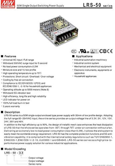 MEAN WELL MeanWell LRS5024 Power Supply 50W 24V