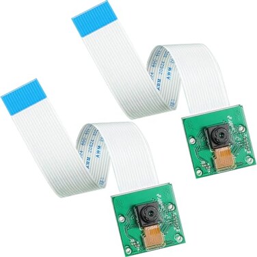 BBTO 2 Pieces 5 Megapixels 1080p Sensor OV5647 Mini Camera Module with 6 Inch 15 Pin Ribbon Cable Compatible with Raspberry Pi Model A B B Pi 2 and Raspberry 3 4