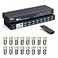 Yinker 16 Port KVM Switch Rack KVM Console VGA 16x1 w16Pack Cables IR Remote Ears Support HD 1U Rack Cabinet