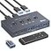 TJCXELE USB 32 Switch Selector 4 Computers Share 1 USBC 3 USBA Devices 10Gbps 4 Port USB Switcher Sharing Keyboard Mouse Printer Scanner with Cable and Remote Control and a dapter