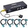 DGODRT VGA KVM Switch 4 Port USB VGA KVM Switcher for 4 Computers Share 1 Monitor 3 USB Devices Keyboard Mouse Scanner Printer Including 4 KVM Cables Desktop Control