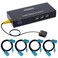 DGODRT VGA KVM Switch 4 Port USB VGA KVM Switcher for 4 Computers Share 1 Monitor 3 USB Devices Keyboard Mouse Scanner Printer Including 4 KVM Cables Desktop Control