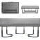 Skywin TidyFriend Rubberized Under Desk Laptop Mount 3 Racks in 1 Sets Laptop Under Desk Mount Organizer Rack with Screws