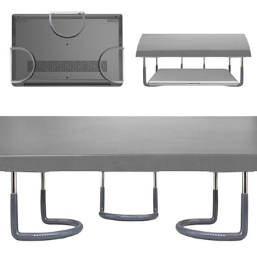 Skywin TidyFriend Rubberized Under Desk Laptop Mount 3 Racks in 1 Sets Laptop Under Desk Mount Organizer Rack with Screws