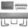 Skywin TidyFriend Rubberized Under Desk Laptop Mount 3 Racks in 1 Sets Laptop Under Desk Mount Organizer Rack with Screws