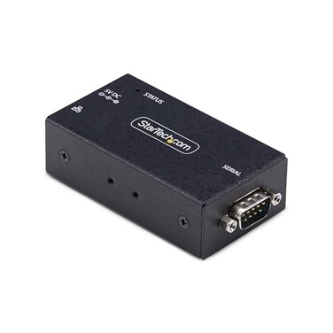 StarTech.com StarTechcom 1Port Serial to Ethernet Adapter IP Serial Device Server for Remote RS232 Devices WallDIN Rail LAN to DB9 TAA