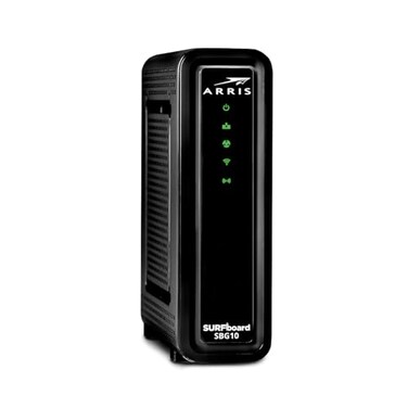 Arris SBG10 Cable Modem Router Combo DOCSIS 30 16 x 4 Gigabit AC1600 WiFi Check with Your Provider for Compatibility 400 Mbps Max Internet Speeds