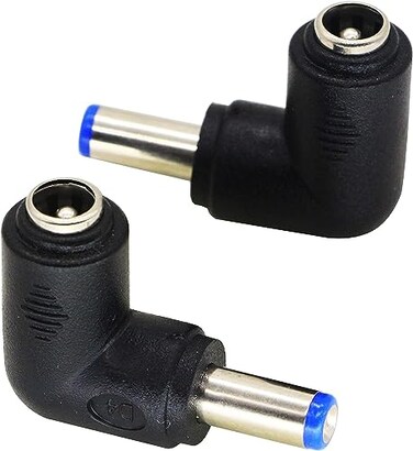 zdyCGTime 90 Degree Angle DC55x21mm Male to Female Adapter 5 Volt DC Barrel Power Jack Charging Cable Connector for Tablet DC55x21mm2pack