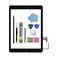 Zentop for Black iPad 5 2017 97 inch A1822 A1823 Touch Screen Digitizer Assembly Replacement with Home Button Camera Bracket PreInstalled Adhesive Tool Repair Kit