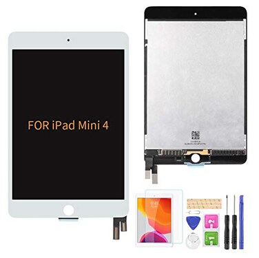 A-MIND AMIND Screen Replacement for iPad mini 4 A1538 A1550 LCD Display Touch Screen Digitizer Assembly Parts Without Home Buttonwith Tool Kit Screen Protector White