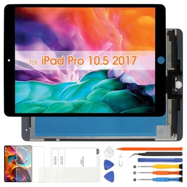 ARSSLY Screen Replacement for iPad Pro 105 2017 A1701 A1709LCD Display Touch Screen Digitizer Glass Panel Full Assembly with Repair ToolsBlack