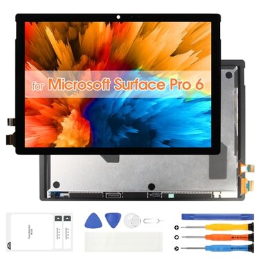 ARSSLY for Microsoft Surface Pro 5 Screen Replacement for Microsoft Surface Pro 5 Pro 6 LCD Display for Surface Pro6 LCD Touch Screen 1796 1807 123 Digitizer Assembly with Tools Black