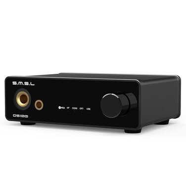 S.M.S.L SMSL DS100 USB MQA DAC with CS43131 Chip 635mm 44mm Headphone Amplifier Support MQA MQACD XMOS XU316 32bit768kHz DSD256 USBOpticalCoaxial Input Mini USB DAC