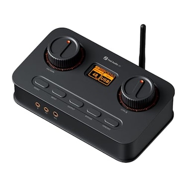 Fosi Audio K7 DAC Headphone Amp Desktop USB C Digital to Analog Audio Converter for Workspace and Gaming PC PS5 OpticalCoaxialBluetooth aptX HD LLMicrophone Input 35mm44mm BalancedRCA Output
