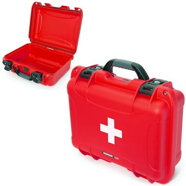 NANUK 920 Waterproof First Aid Box Empty Durable Medical First Aid Organizer Case IP67Rated Dustproof ImpactResistant and Floats 15 x 105 x 62 Red
