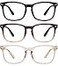MEETSUN 3Pack Blue Light Blocking Glasses Anti Eye Strain Headache Sleep Better Computer Glasses UV400 Lens Black Brown Gradient Coffee