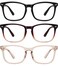 MEETSUN 3Pack Blue Light Blocking Glasses Anti Eye Strain Headache Sleep Better Computer Glasses UV400 Lens Black Brown Gradient Coffee
