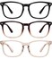 MEETSUN 3Pack Blue Light Blocking Glasses Anti Eye Strain Headache Sleep Better Computer Glasses UV400 Lens Black Brown Gradient Coffee