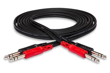 Hosa CSS202 Dual 14 Inch TRS to Same Stereo Interconnect Cable 65 Feet