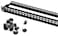 iwillink 24 Port Blank Keystone Patch Panel with Blank Keystone Jack Inserts 1U 19 Metal Rackmount or Wallmount Housing for Keystone Jacks Keystone Panel