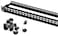iwillink 24 Port Blank Keystone Patch Panel with Blank Keystone Jack Inserts 1U 19 Metal Rackmount or Wallmount Housing for Keystone Jacks Keystone Panel