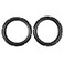Zerone 2 x 10 Black Perforated Rubber Replacement Rings for Speakers or DIY