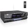 Pyle Wireless Bluetooth Power Amplifier System 200 Watt Max Home Theater Audio Stereo Receiver Box with FMUSB Mic in RCA Inputs Echo 2Band EQ Control Digital Display Screen PT250BA