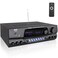 Pyle Wireless Bluetooth Power Amplifier System 200 Watt Max Home Theater Audio Stereo Receiver Box with FMUSB Mic in RCA Inputs Echo 2Band EQ Control Digital Display Screen PT250BA
