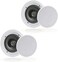 Pyle 65 Pair Bluetooth Flush Mount Inwall Inceiling 2Way Speaker System Quick Connections Changeable RoundSquare Grill Polypropylene Cone Polymer Tweeter Stereo Sound 150 Watt PDICBT652RD