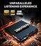 Edifier D32 Tabletop Wireless Speaker HiRes Audio LDAC ALAC 60W RMS 21 Acoustic Architecture 11h Playtime APP Control Bluetooth 53 AirPlay2 USBC and AUX Inputs Black Walnut